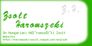 zsolt haromszeki business card